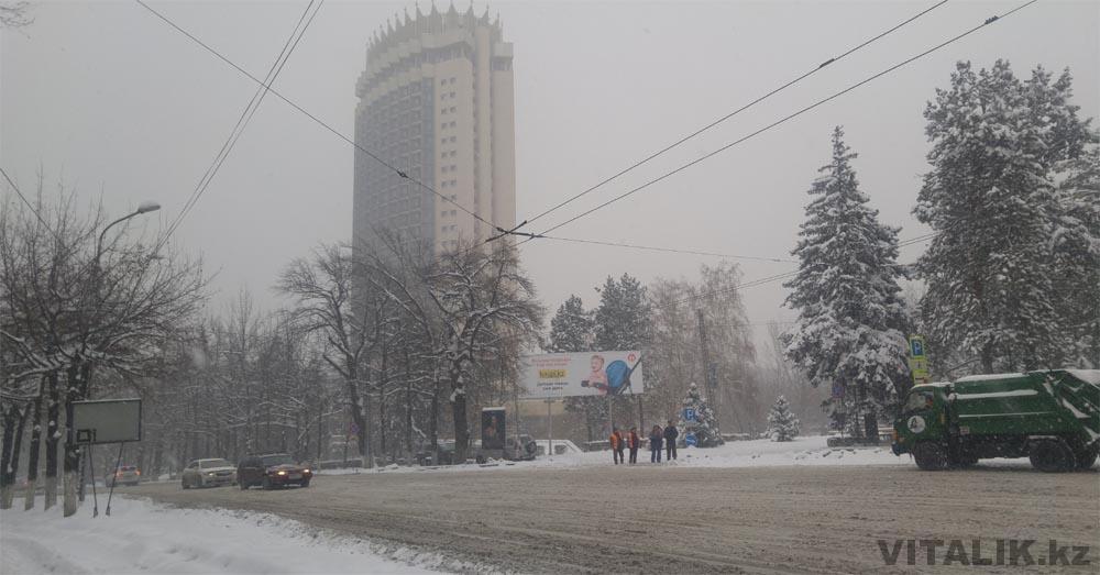 гостиница казахстан достык снег