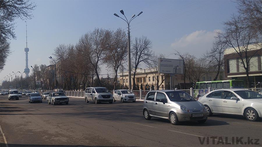 Ташкентская улица - автомобили телебашня