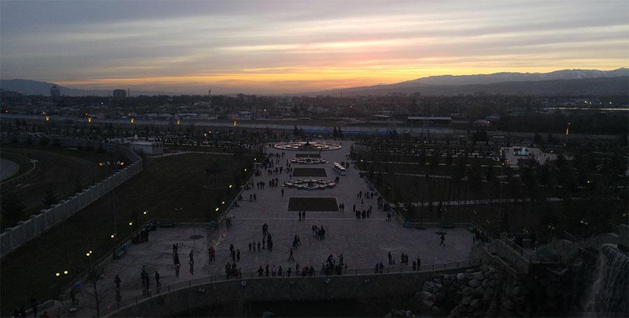 Закат солнца в Душанбе