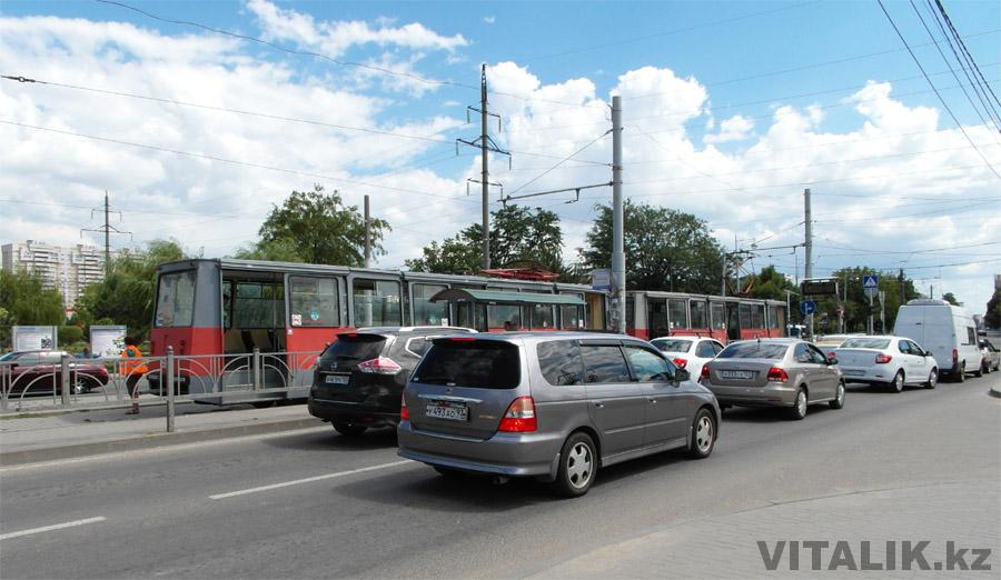 Трамвай на улице Москвовская Краснодар